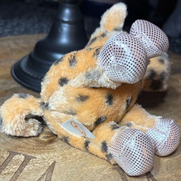 6” MVP Pig Plush Peach Gray Stuffed Animal Toy Sparkle Big Eyes 2019 Seated Plus - Picture 6 of 6